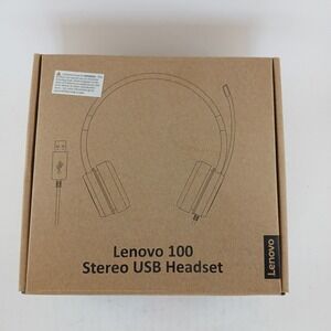 Lenovo 100 Stereo USB Wired Headset Model L09 New In Box